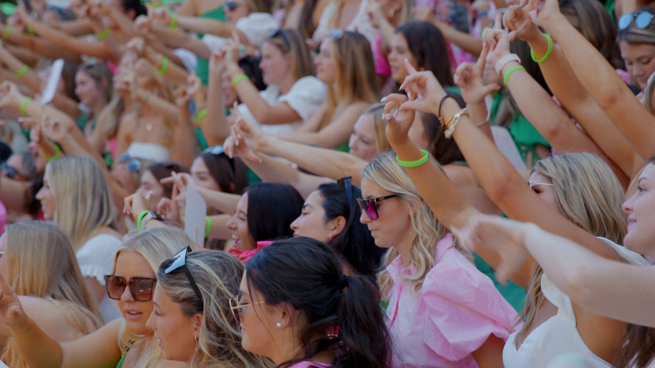 Young women during sorority recruitment at the University of Alabama.