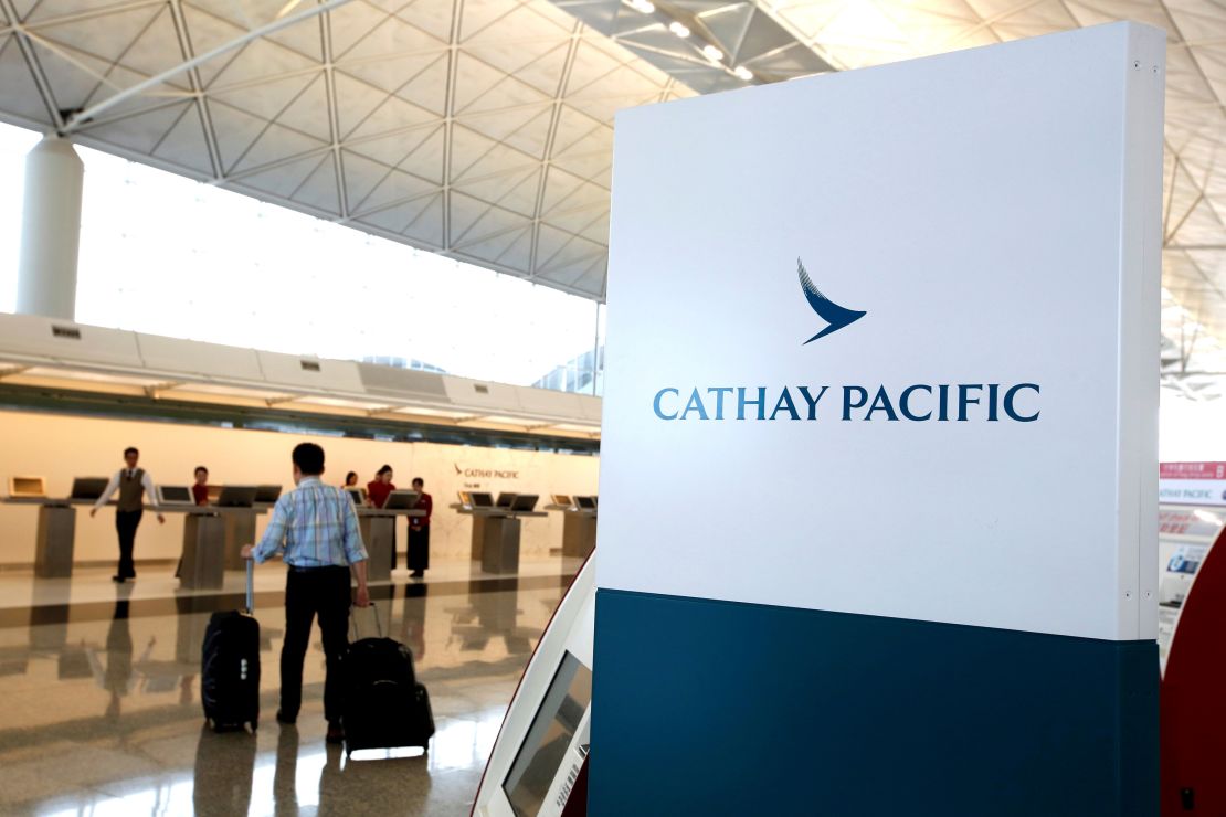 A passenger walking to a Cathay Pacific counter at Hong Kong's international airport in 2018. The airline made headlines this week over an incident of alleged discrimination with a passenger from mainland China.