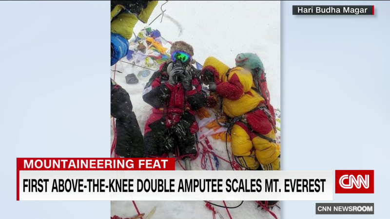 Double amputee scales Mt. Everest with help of climbing team | CNN