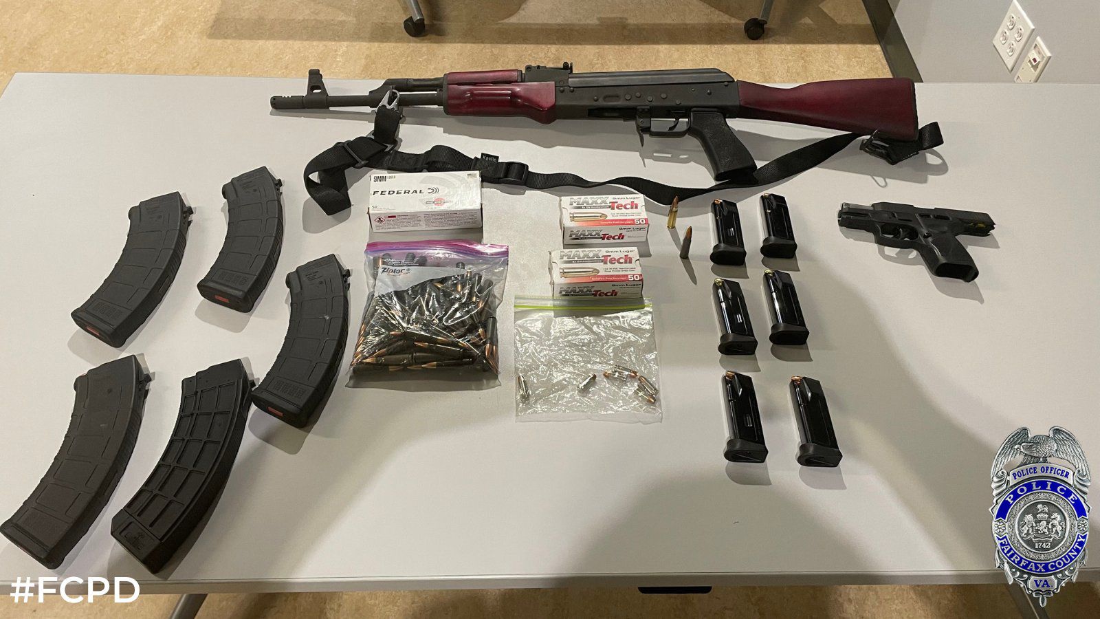 Fairfax County police say they recovered an AK-47 and another weapon after a man trespassed at a Virginia preschool. Fairfax County police say they recovered an AK-47 and another weapon after a man trespassed at a Virginia preschool.