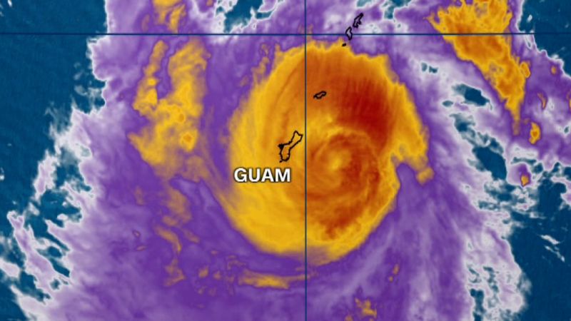 Video: Typhoon Mawar hits Guam as residents urged to shelter | CNN