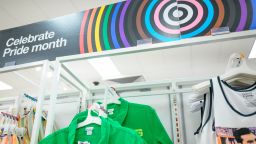 Pride themed merchandise is displayed in a Target store on May 24, 2023 in Albuquerque, New Mexico. (Photo by Sam Wasson/Sipa USA/AP)