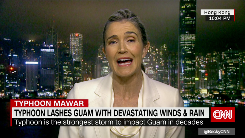 Eye of Typhoon Mawar lashes Guam with devastating winds and Rain | CNN