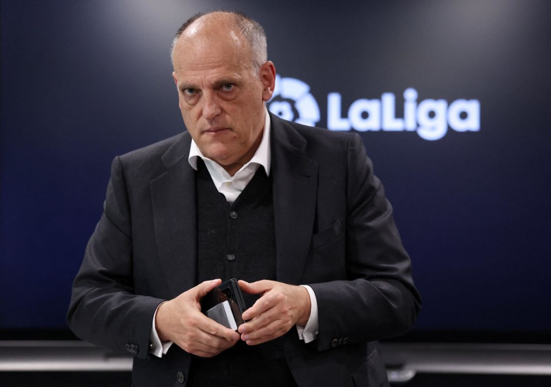 Javier Tebas has been criticized for LaLiga's handling of racist abuse.