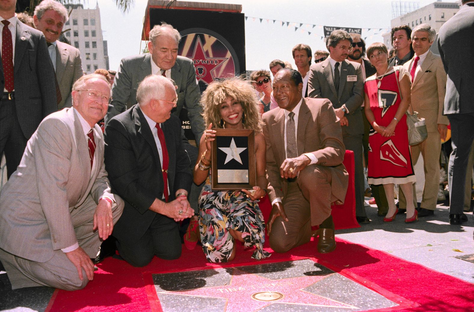 Turner receives a star on the Hollywood Walk of Fame in 1986.