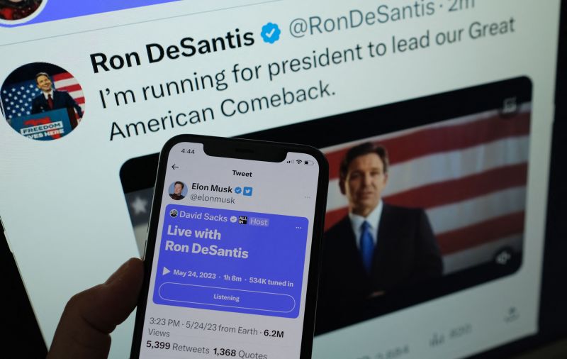 Twitter livestream Glitches, echoes and melting the servers crash DeSantis campaign launch CNN Business