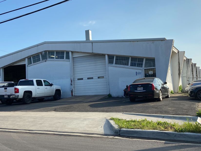 This garage belongs to Crash Champions across the street from Violet Crown Shopping Center. Fans will recognize it as the spot where O'Bannion gets his comeuppance.