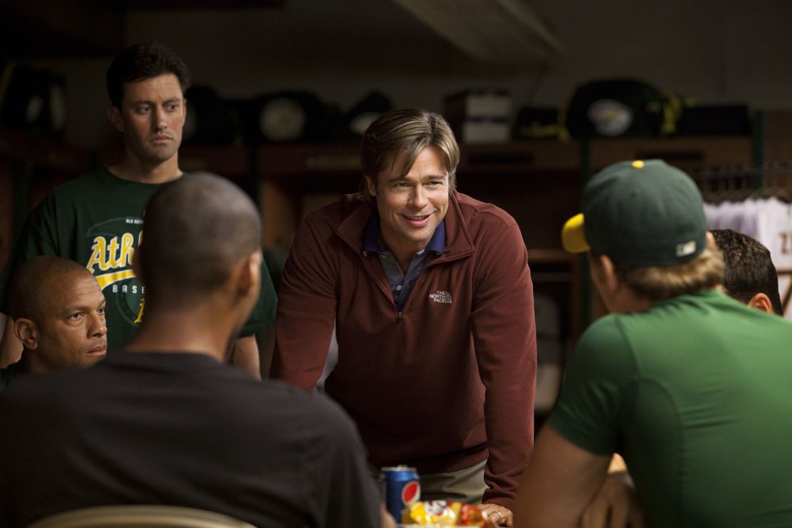 Brad Pitt portrayed Oakland A's general manager Billy Beane in the 2011 film, Moneyball.