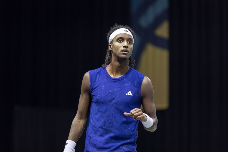 Mikael Ymer Tennis player disqualified from match after smashing racket against umpires chair CNN