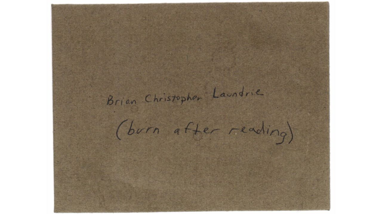 The undated letter to Brian Laundrie is marked "burn after reading." 