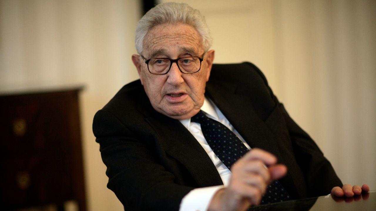 Henry Kissinger speaks during an interview in Washington, DC, in 2006.