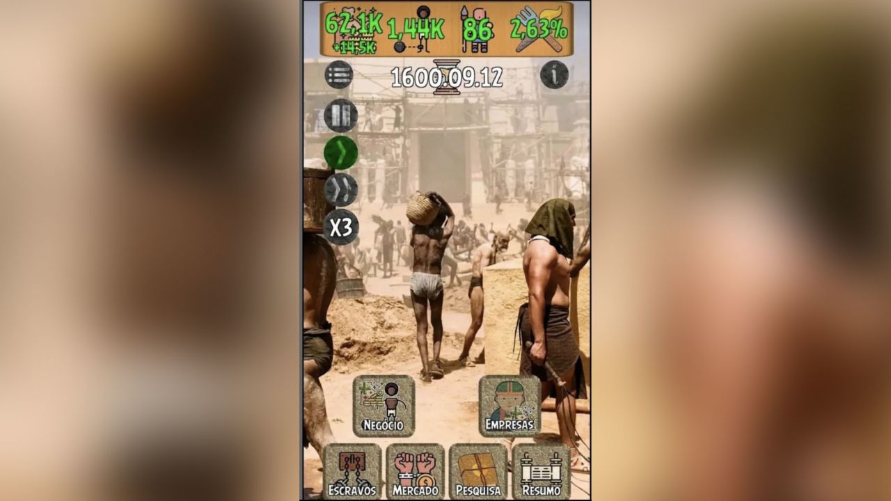 This screenshot shows gameplay in Slavery Simulator.