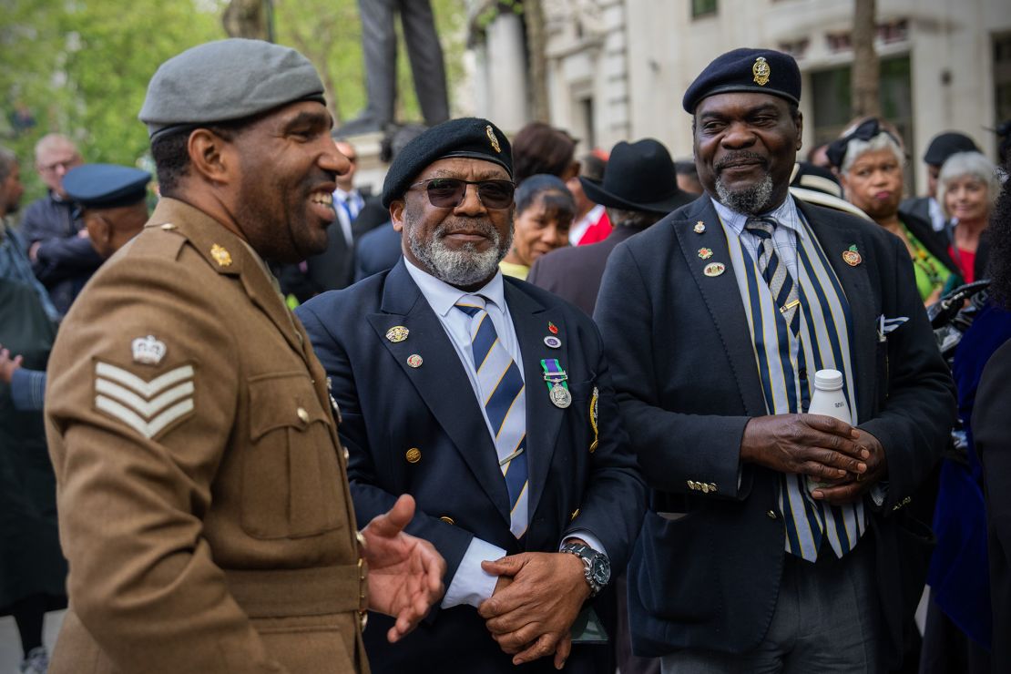 Serving and former military personnel queued to attend Brown's funeral on May 25.