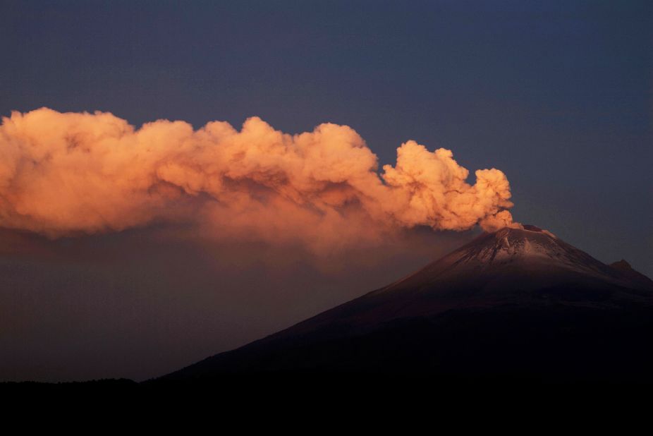 Ash and smoke billow from Mexico's Popocatepetl volcano on Thursday, May 25. The volcano, about 45 miles from Mexico City, <a href="https://www.cnn.com/2023/05/22/americas/mexico-volcano-popocatepetl-latam-intl/index.html" target="_blank">has been spewing ash into several nearby towns</a> since last week, according to authorities.