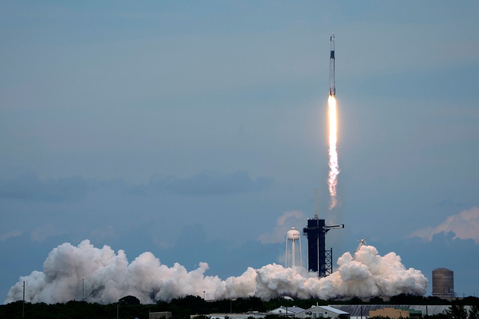 A SpaceX rocket, carrying a former NASA astronaut and three paying customers, <a href="index.php?page=&url=https%3A%2F%2Fwww.cnn.com%2F2023%2F05%2F21%2Fworld%2Fspacex-axiom-mission-2-launch%2Findex.html" target="_blank">takes off from the Kennedy Space Center</a> in Cape Canaveral, Florida, on Sunday, May 21. The crew was set for a weeklong stay aboard the International Space Station. It's the second all-private mission to the orbiting outpost.