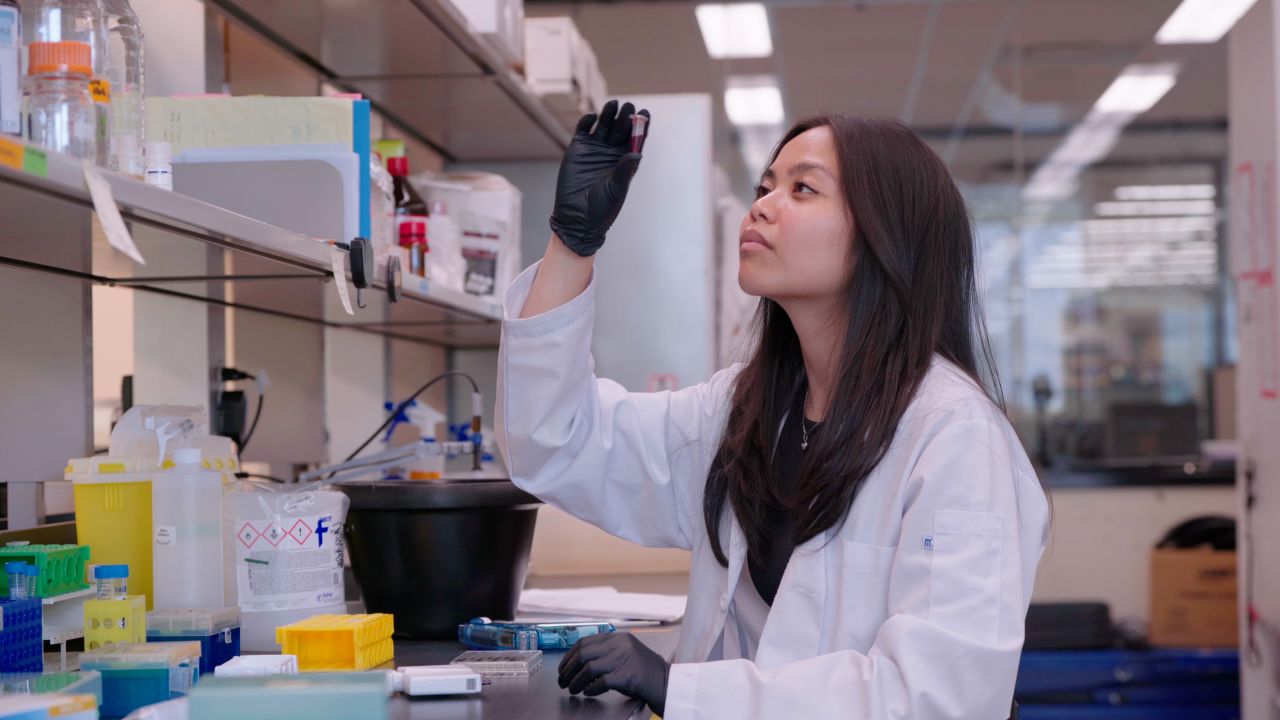 Denise Catacutan, a graduate student in the Department of Biochemistry and Biomedical Science at McMaster University and co-author of the paper.