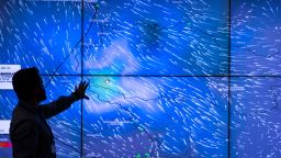 Senior Meteorologist Scott Strenfel displays a screen showing possible problematic spots affected by windspeed while studying data from hundreds of weather station locations across California at PG&E's Technology Center in San Ramon, Calif. Friday, Jan. 18, 2019. (Photo by Jessica Christian/San Francisco Chronicle via Getty Images)