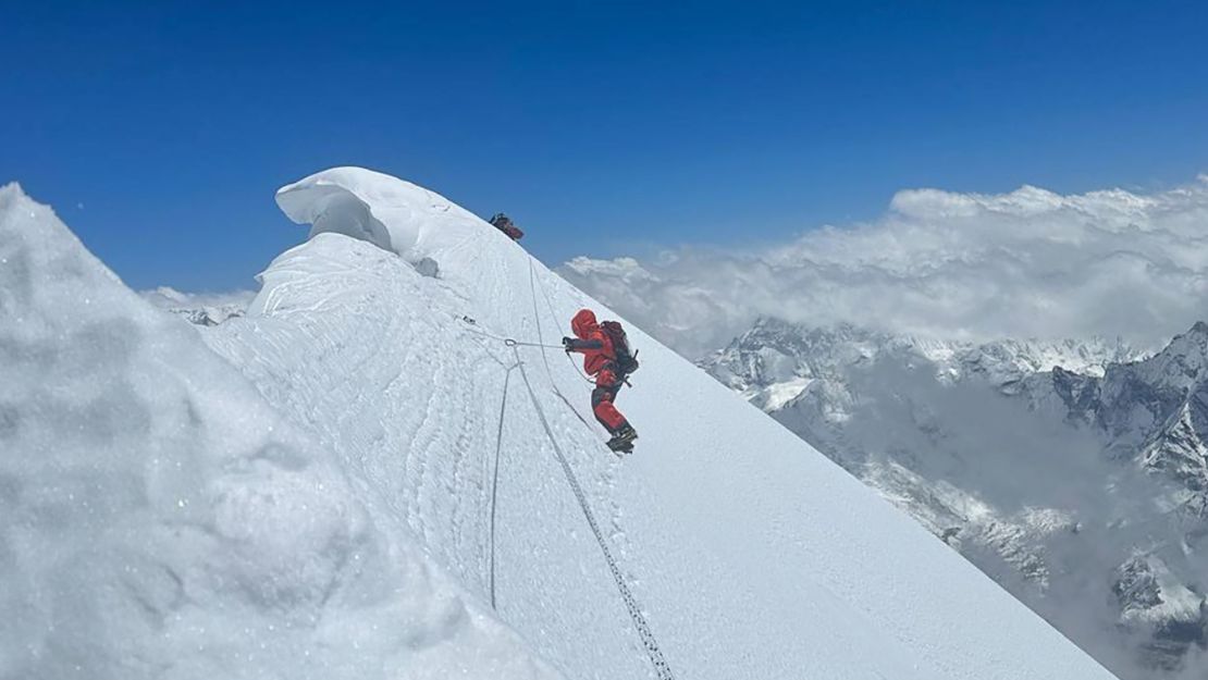 Madison posted to his Instagram on May 10 after scaling Nuptse.