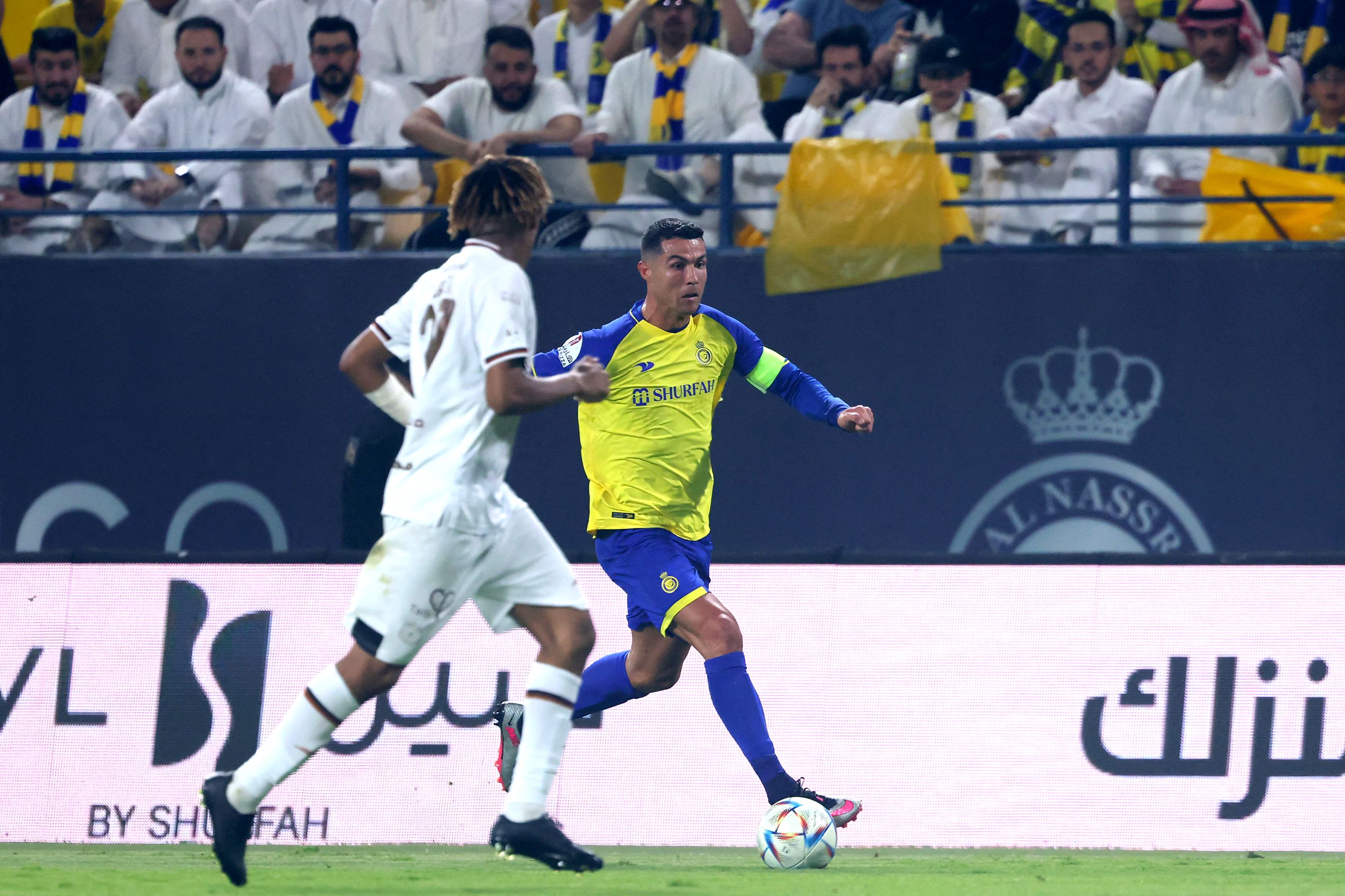 Fans Cheer as Ronaldo Takes Field at Al Nassr