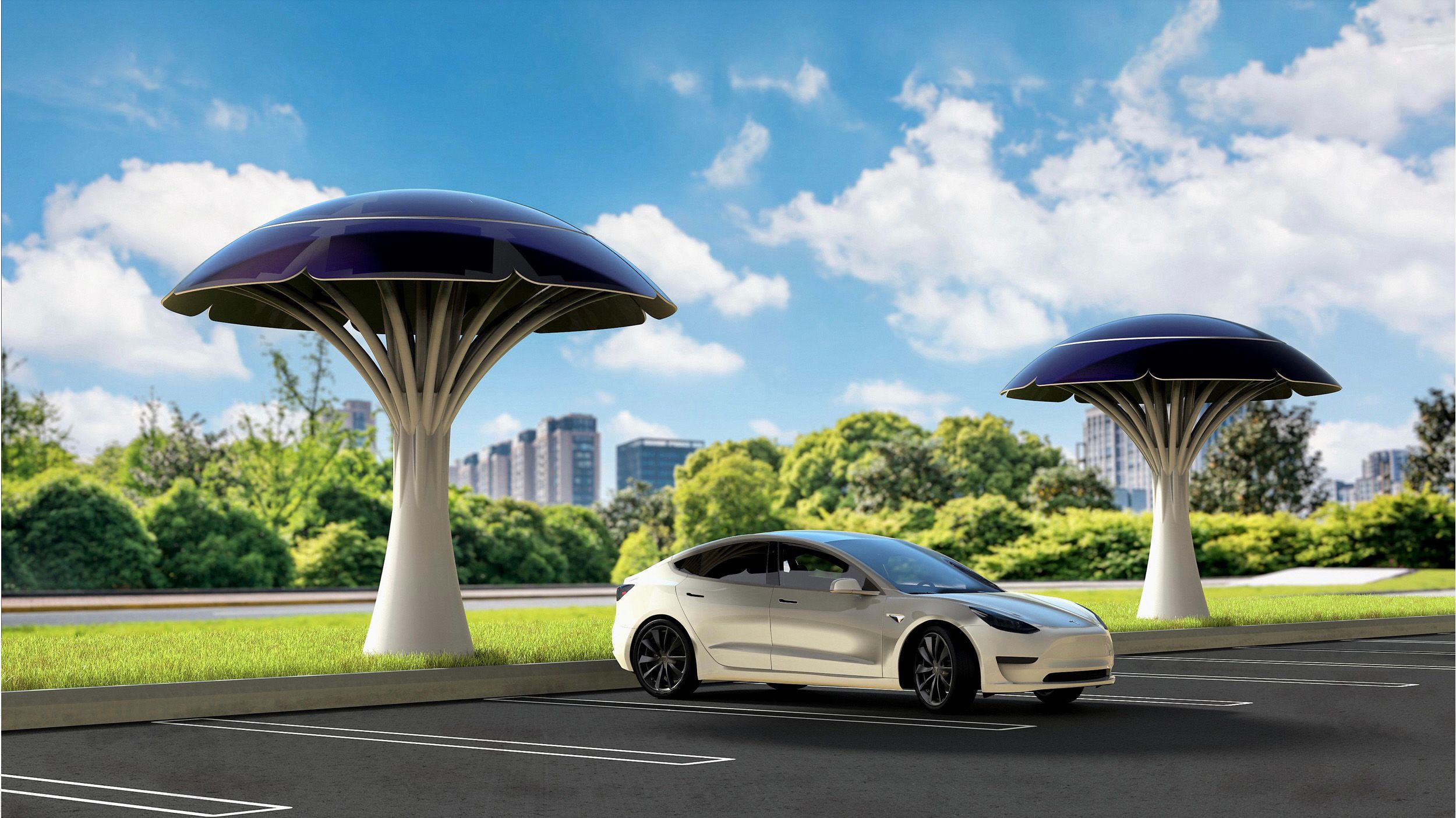 Solar trees could soon be charging your car