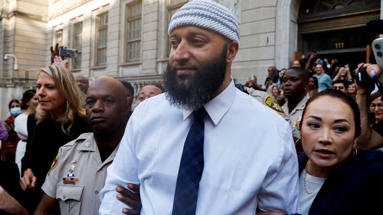 Adnan Syed, whose case was chronicled in the podcast "Serial," leaves court in September. 