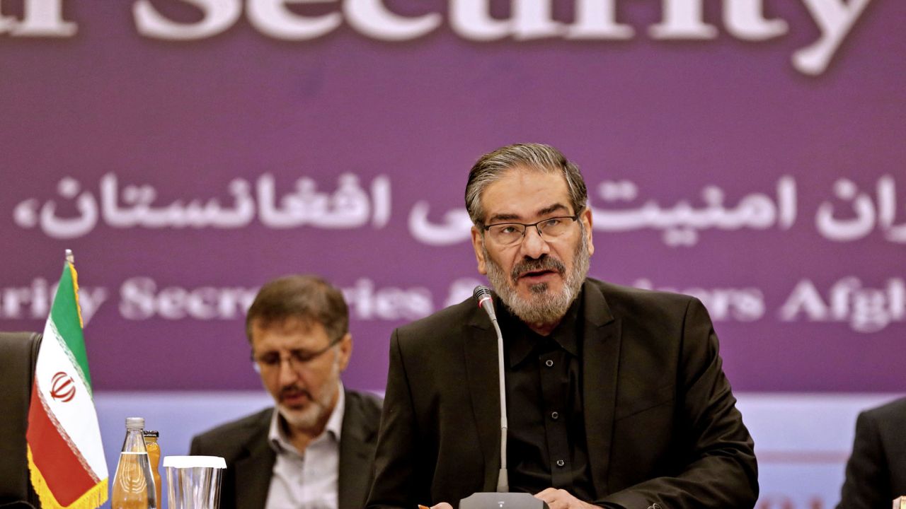 Ali Shamkhani, secretary of the Supreme National Security Council of Iran, speaks during the first meeting of national security secretaries of Afghanistan, China, Iran, India and Russia, in the Iranian capital Tehran on September 26, 2018.