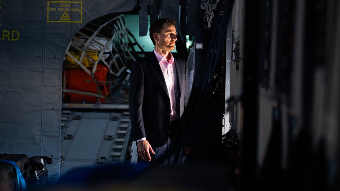 Olivier Vandecasteele is seen on his way to Belgium after being released in Iran.