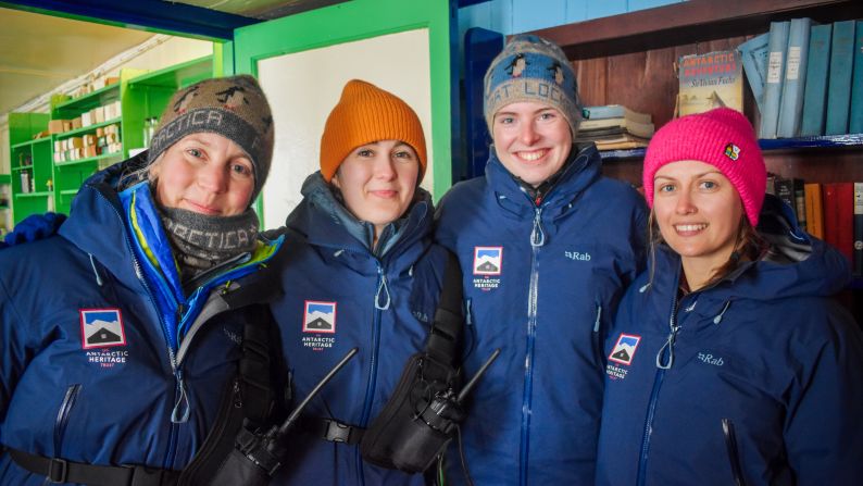 <strong>All-female team:</strong> Base leader Lucy Bruzzone, shop manager Natalie Corbett, wildlife monitor Mairi Hilton and postmaster Clare Ballantyne were the recruits for the 2022/2023 season. 