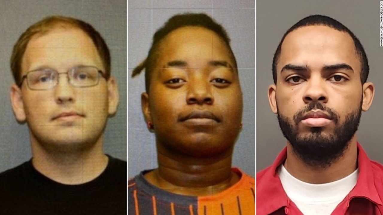 Jackson Police officers (from left) James Land, Kenya McCarty and Avery Willis have been charged in connection to the in-custody death of Keith Murriel.