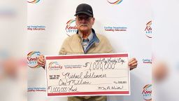 Michael Schlemmer won $1 million from a $20 $1,000,000 Luck Kentucky Lottery Scratch-off ticket.