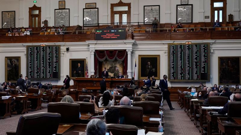 See the moment Texas GOP-controlled House impeaches one of its own | CNN Politics