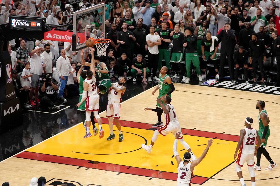 Derrick White hits the game winner for the Boston Celtics.
