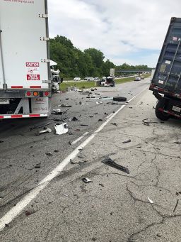 One person is dead after a crash  on I-70 near Indianapolis Saturday afternoon, according to Indiana State Police.