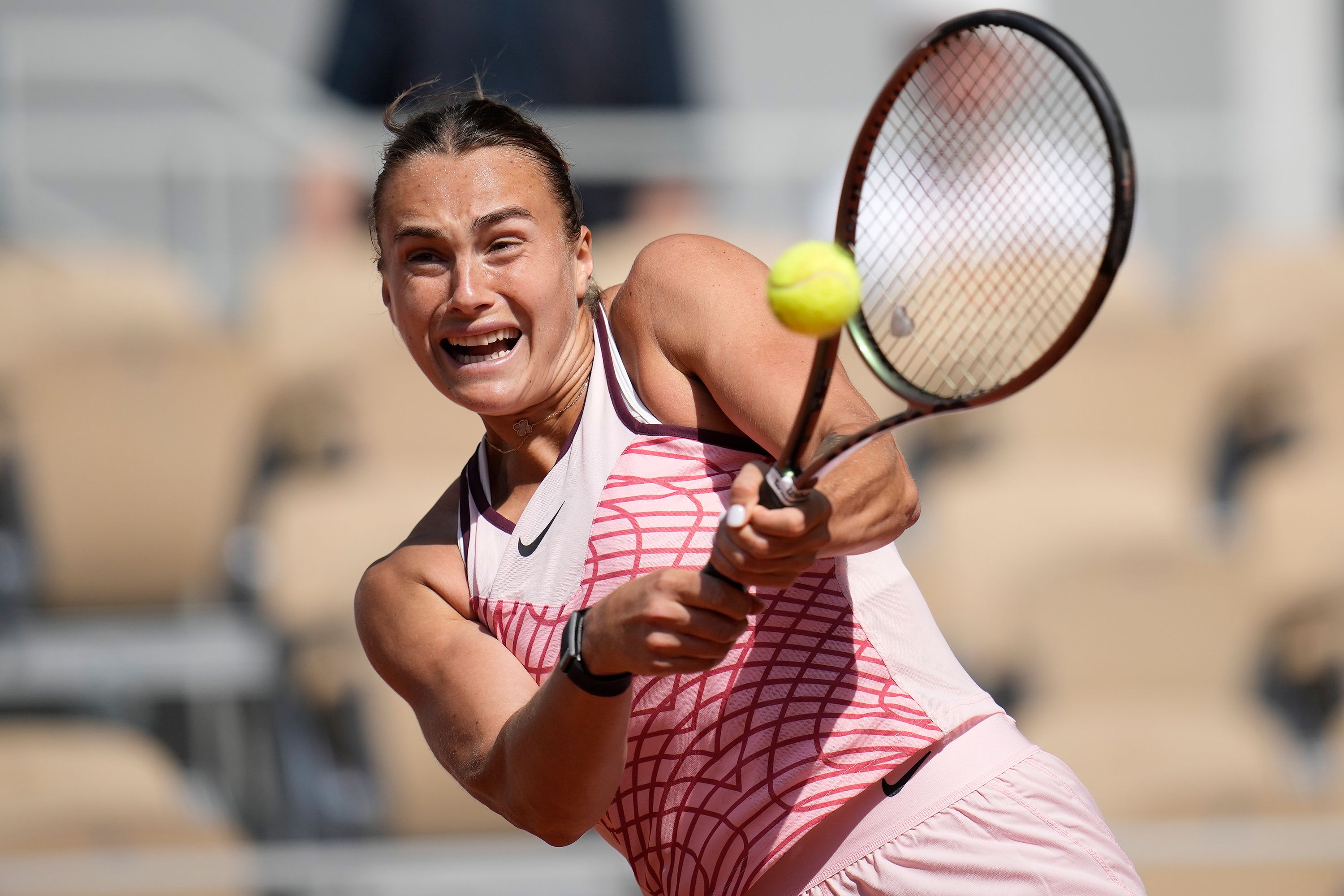 Sabalenka overpowers Stephens to reach her first French Open