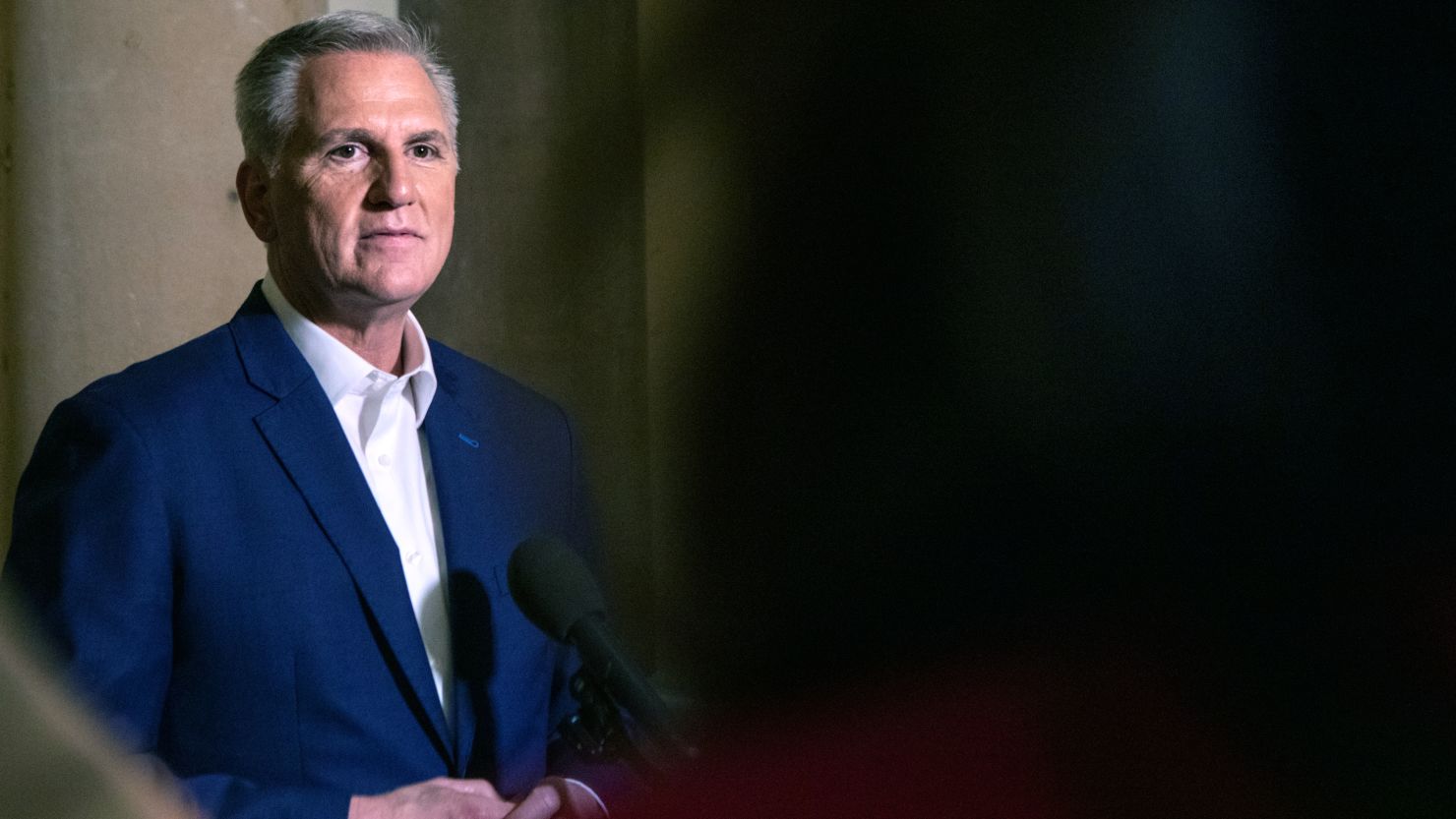 House Speaker Kevin McCarthy is seen at the US Capitol on May 28, 2023 in Washington, DC.
