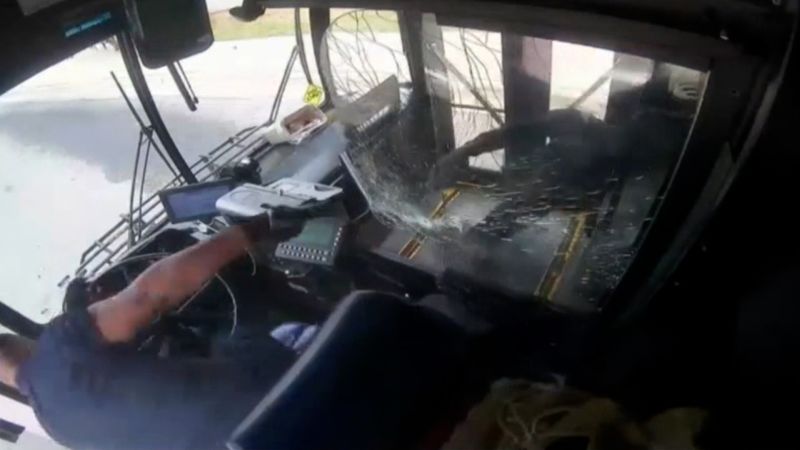 Video shows bus driver and passenger in shootout aboard moving bus | CNN