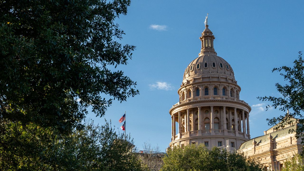 AUSTIN, TEXAS - FEBRUARY 17: The exterior of the Texas State Capitol on February 17, 2023 in Austin, Texas. (Photo by Brandon Bell/Getty Images)