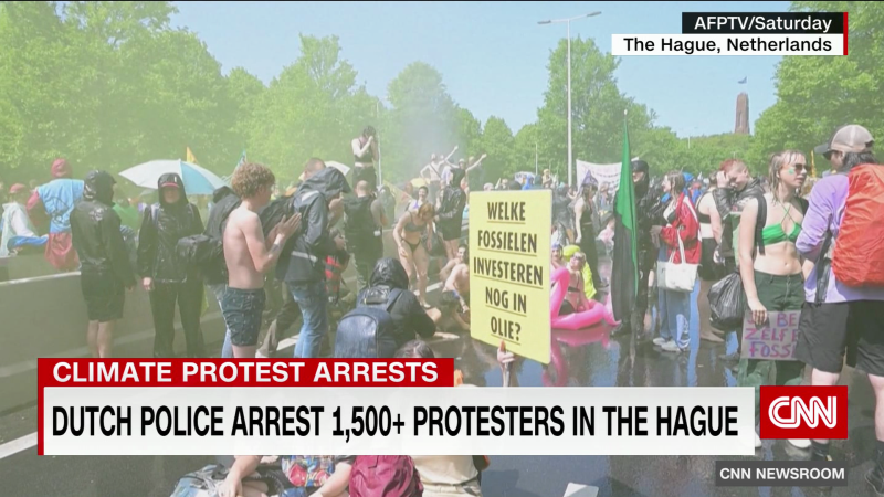 Climate protest arrests in The Hague | CNN