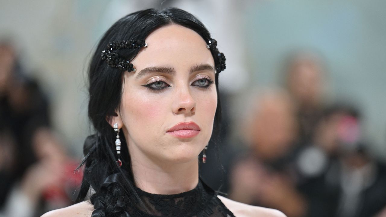 US singer Billie Eilish arrives for the 2023 Met Gala at the Metropolitan Museum of Art on May 1, 2023, in New York. - The Gala raises money for the Metropolitan Museum of Art's Costume Institute. The Gala's 2023 theme is "Karl Lagerfeld: A Line of Beauty." 