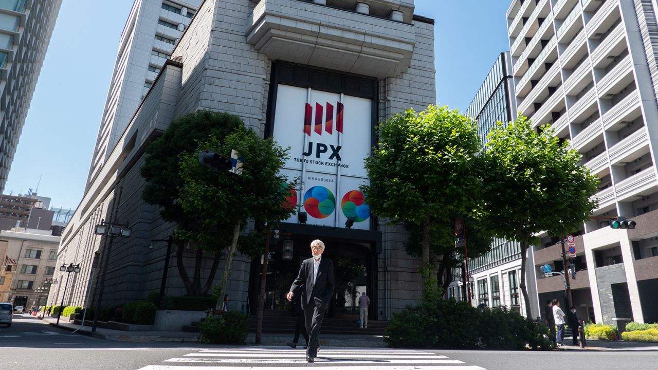 This photo taken on May 24, 2023 shows the Tokyo Stock Exchange in Tokyo, Japan. 