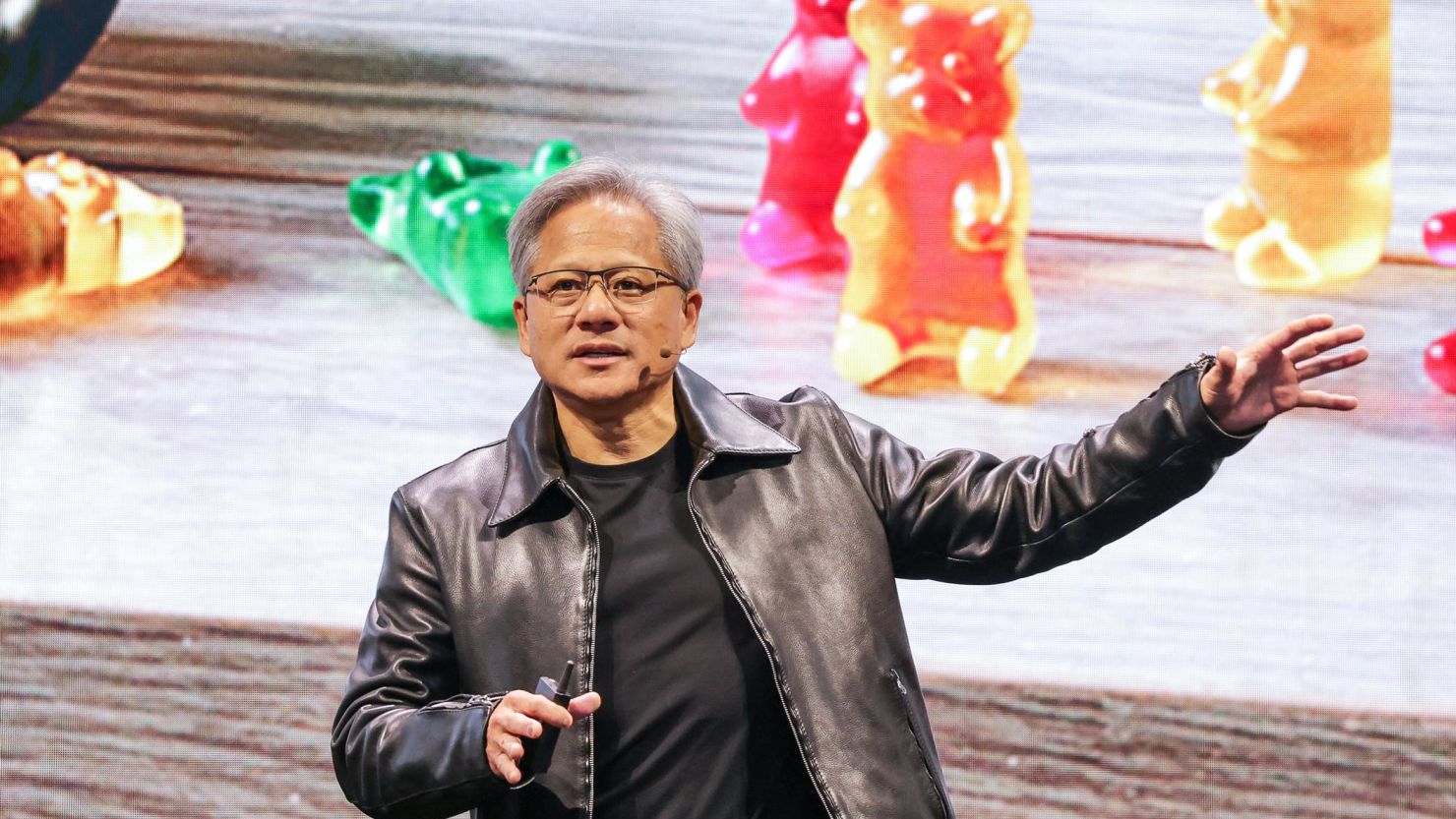 Jensen Huang, CEO of Nvidia, speaks during Computex Taipei on Monday, May 29, 2023.