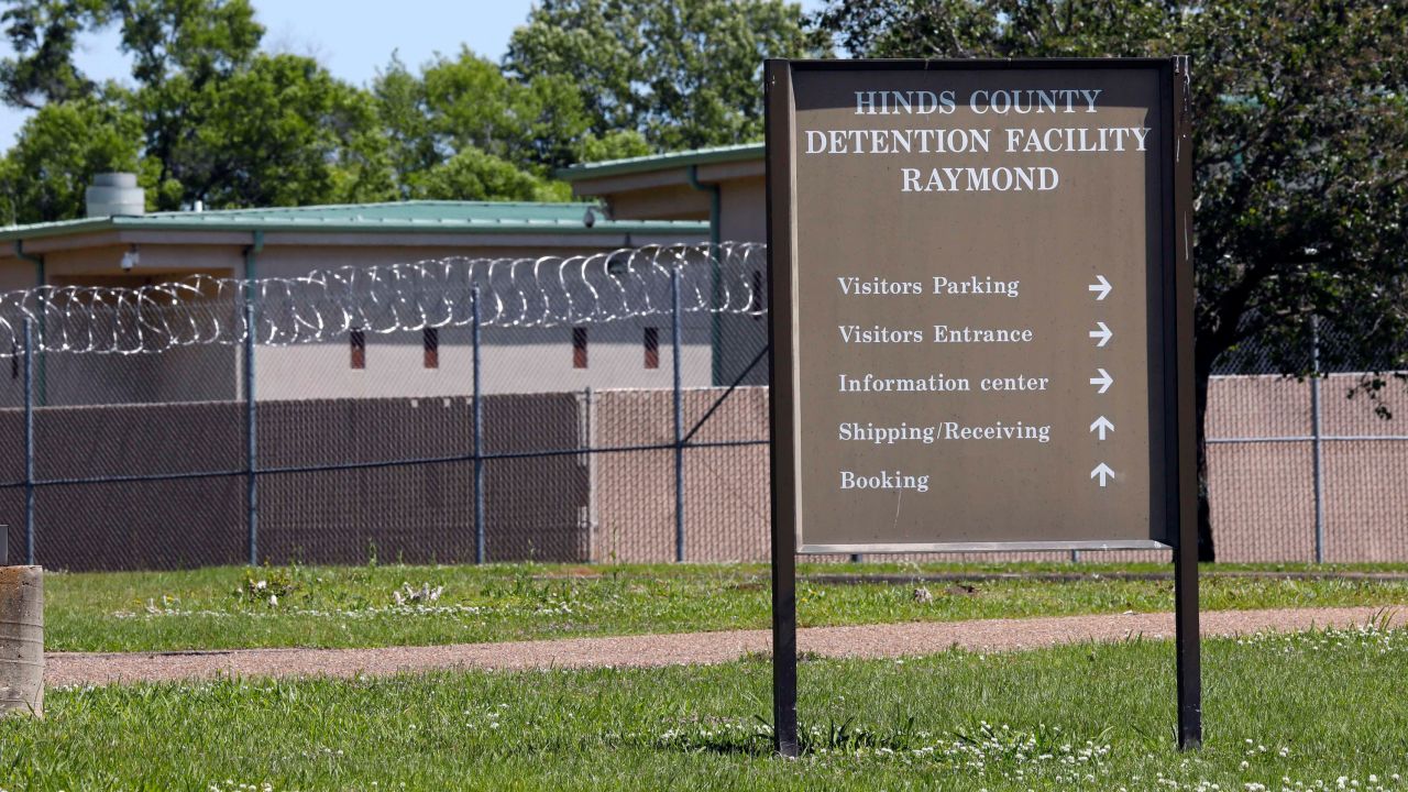 In this April 10, 2018, photograph, rolls of razor wire are strung along the perimeter of the Hinds County Detention Center in Raymond, Mississippi.