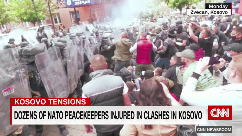 NATO peacekeepers injured during clashes in northern Kosovo | CNN