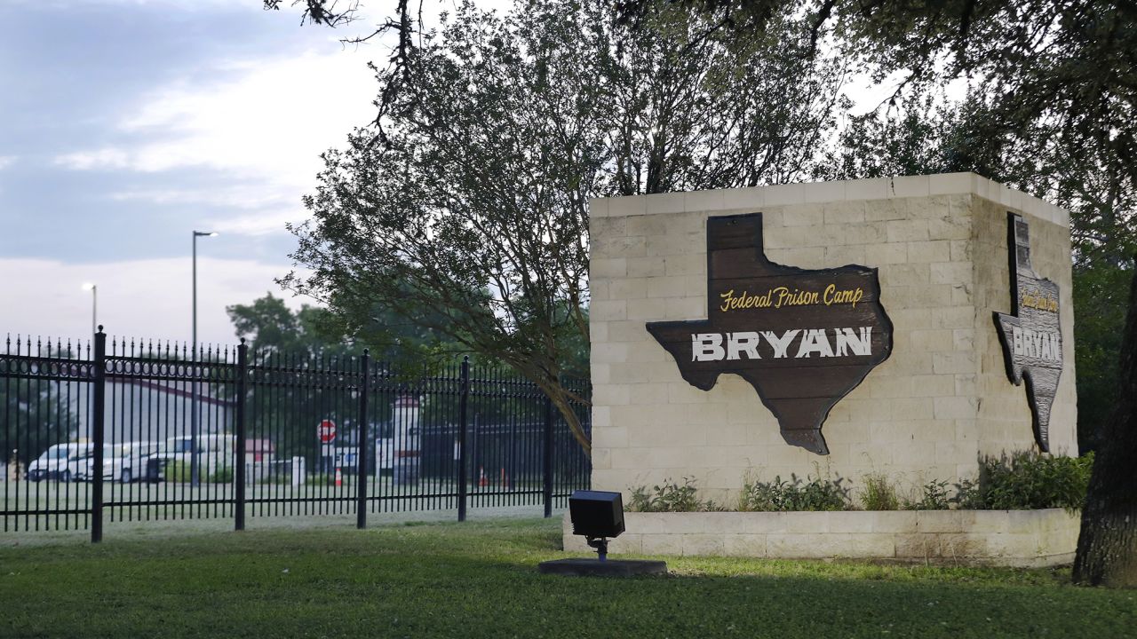 Dawn breaks at the Federal Prison Camp where Elizabeth Holmes, the former founder and CEO of Theranos, is expected to arrive to begin her 11 year sentence for fraud relating to the defunct company Tuesday, May 30, 2023, in Bryan, Texas.