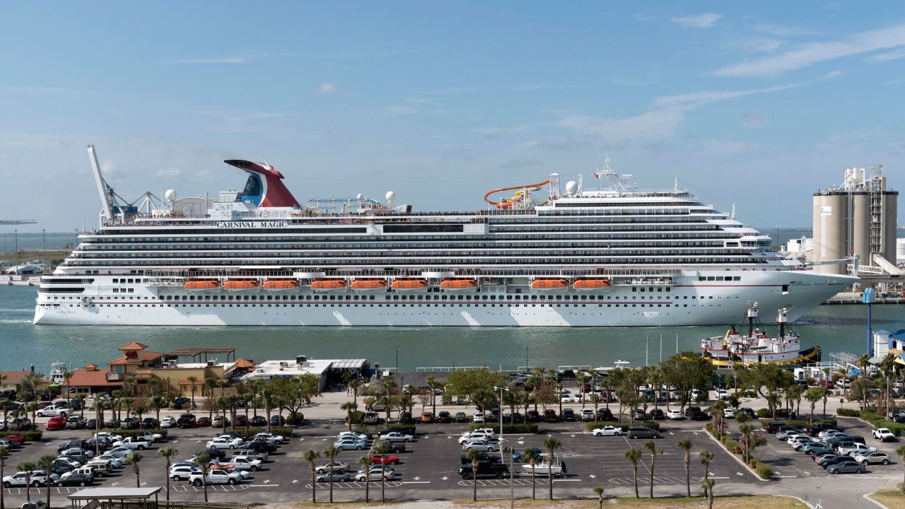 A file photo shows the Carnival Magic departing Port Canaveral, Florida.