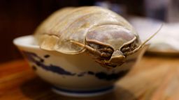 The giant isopod ramen is seen in a restaurant in Taipei, Taiwan May 27, 2023.