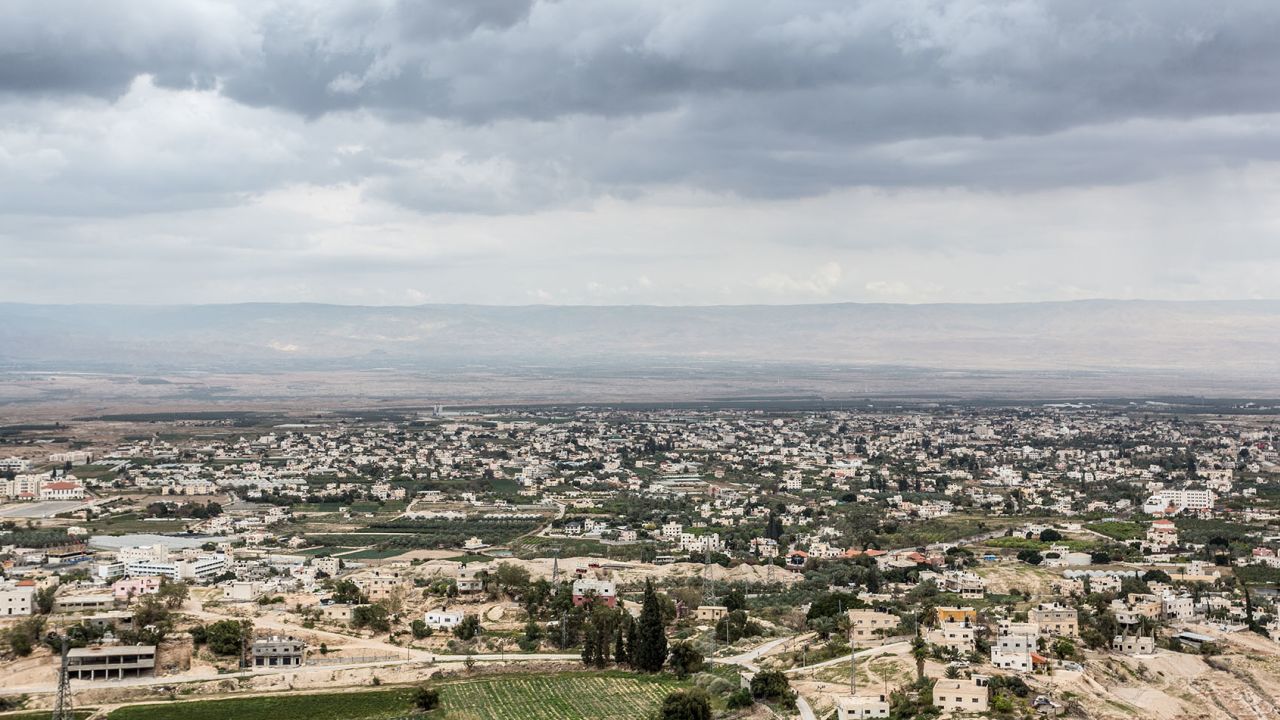 View on Jericho from the Mount of Temptation in Jericho, West Bank on March 31, 2019.