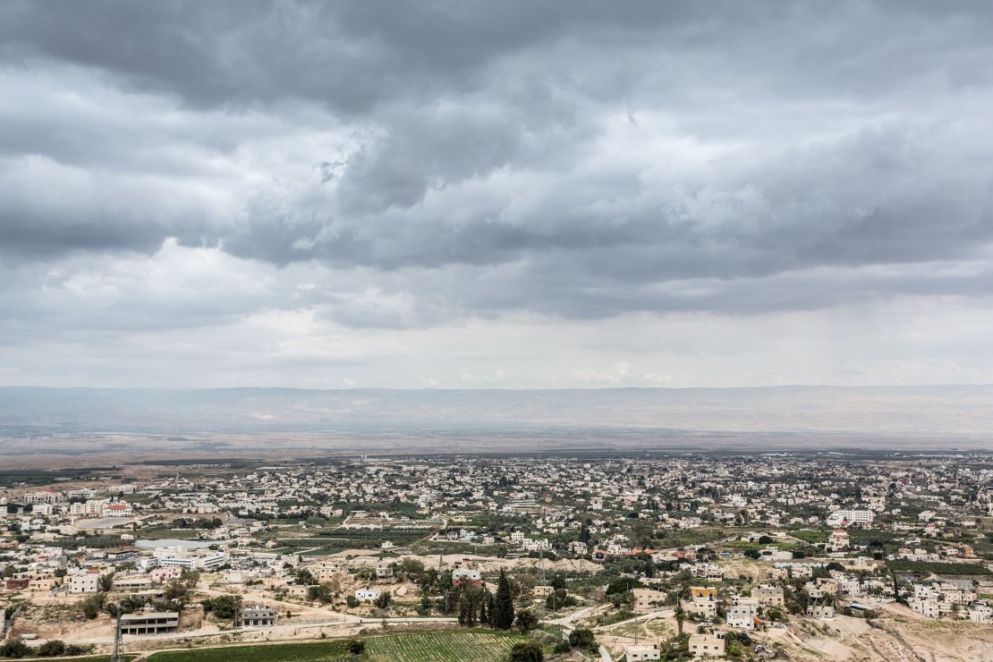 View on Jericho from the Mount of Temptation in Jericho, West Bank on March 31, 2019.