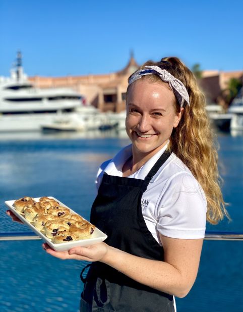 <strong>Travel chef</strong>: Grace Dvornik, 31, is a private chef who has worked on board superyachts in the Caribbean, Bahamas and the United States. 
