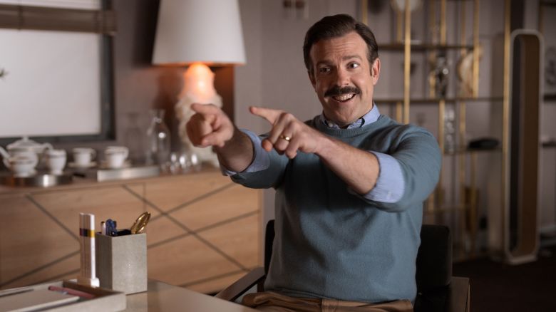 Jason Sudeikis in "Ted Lasso," now streaming on Apple TV+.​